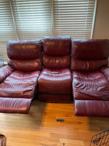 Leather sofa double - leather, sofa/